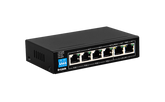 D Link Dgs F1006p E 6 Port 10/100/1000 Switch With 4 Poe Ports And 2 Uplink Ports